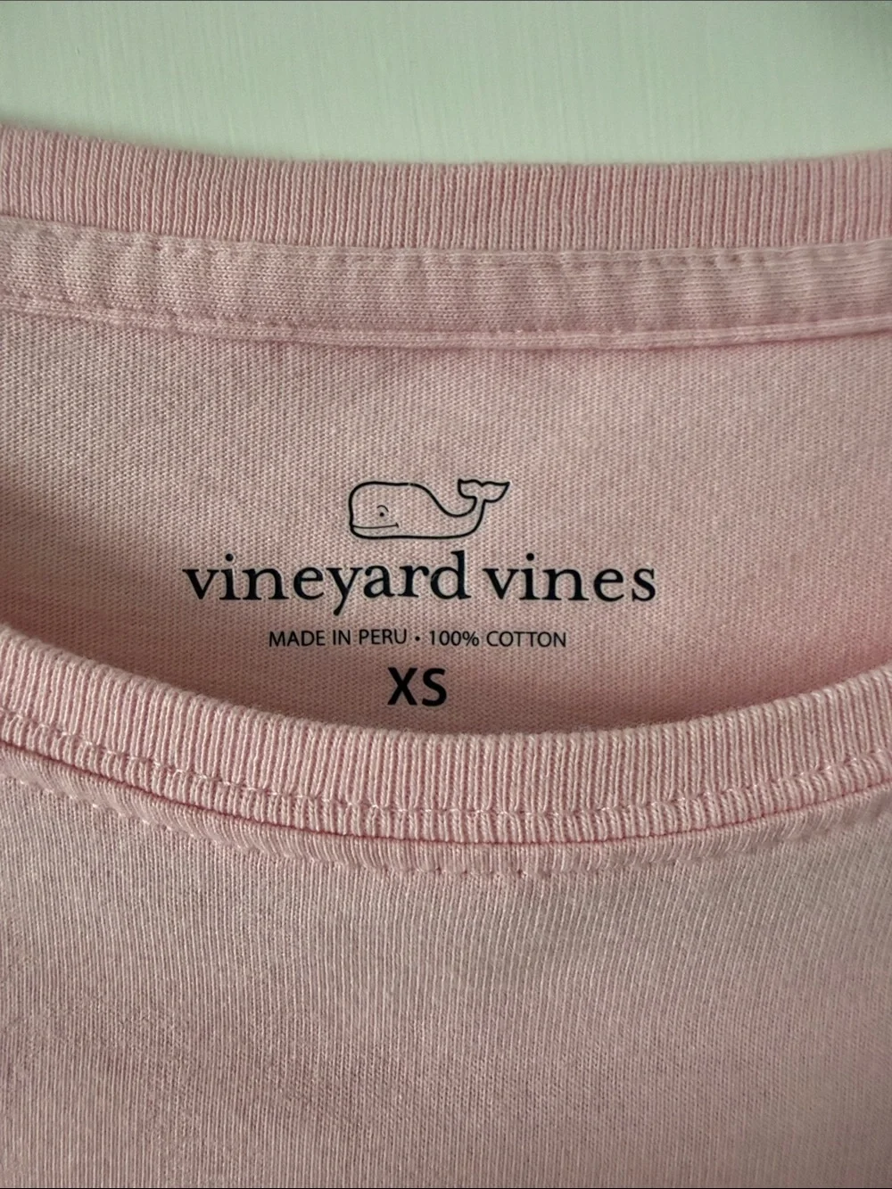 Vineyard Vines Light Pink Long Sleeve Pocket Tee